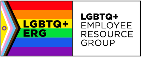 LGBTQ+ Employee Resource Group (LGBTQ+ ERG) logo.