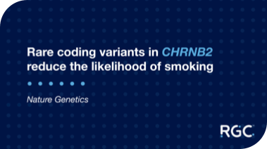 Nature Genetics Publication: Rare coding variants in CHRNB2 reduce the likelihood of smoking.