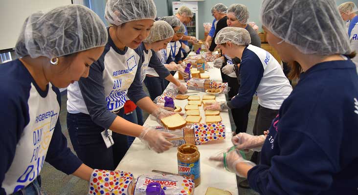 REGENERON staff working together