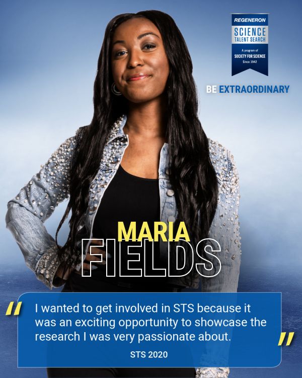  Headshot of Maria Fields, STS 2020 Alumni, discussing how the event was an opportunity to showcase her research