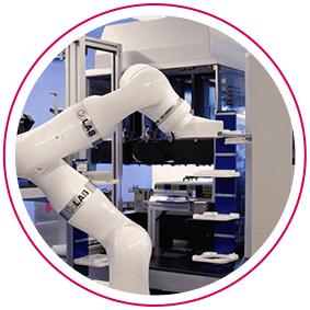  Regeneron Genetics Center® robotic employee preparing lab samples