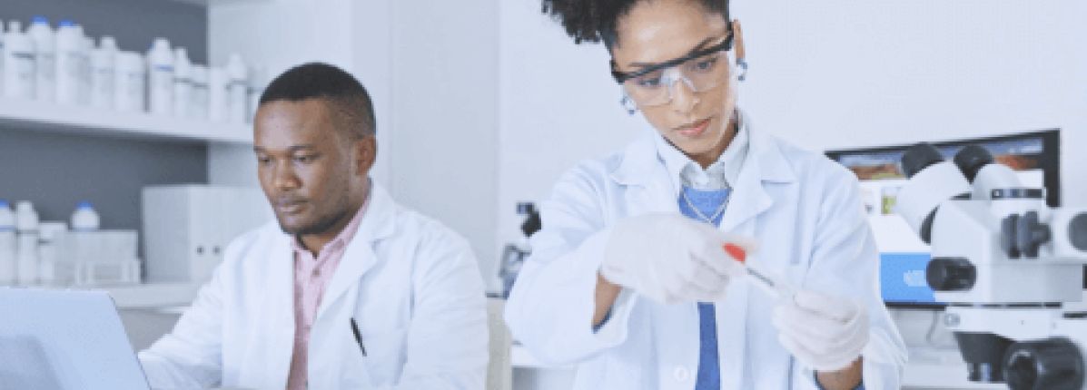 Scientists working in a lab