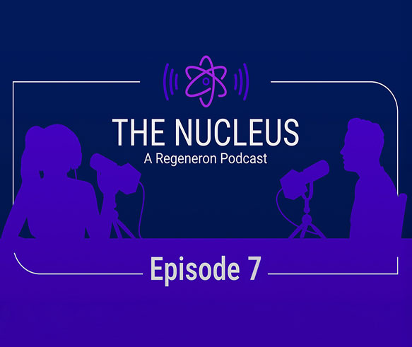 Illustration of the use of real-world data in genetic research at Regneron. 