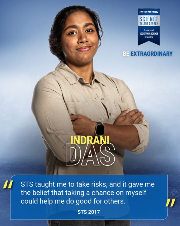  Headshot of Indrani Das, STS 2017 Alumni, discussing how STS taught her to take a chance to help others