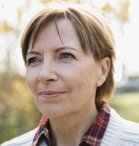 Close-up of a woman outside