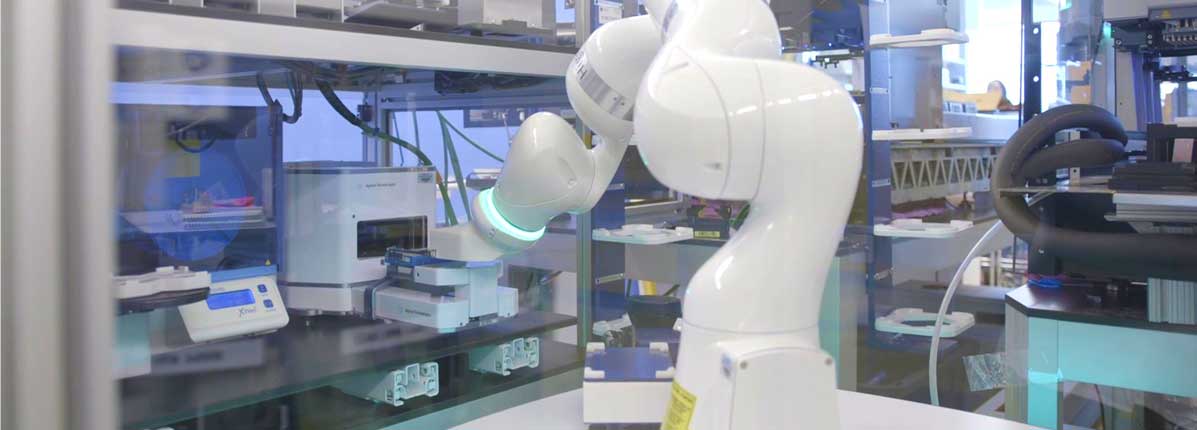 A REGENERON Genetics Center's robot preparing lab samples
