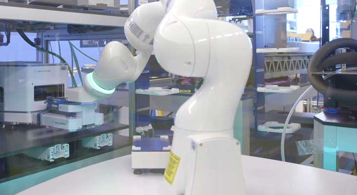 A REGENERON Genetics Center's robot preparing lab samples