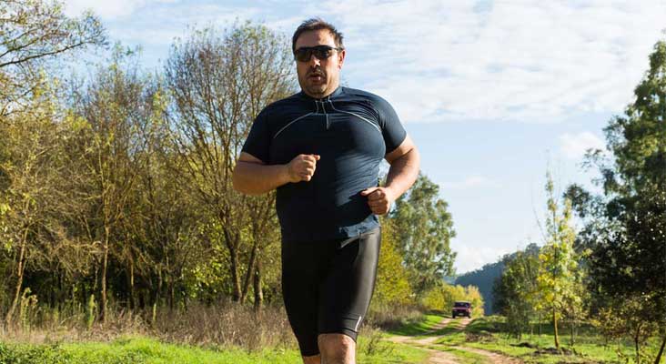 Person running outside