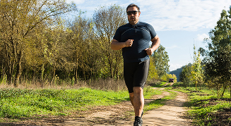 Person running outside